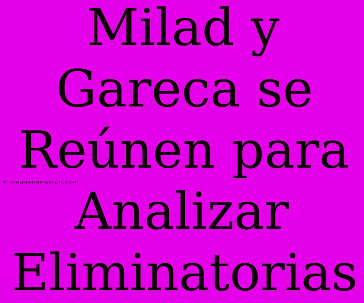 Milad Y Gareca Se Reúnen Para Analizar Eliminatorias