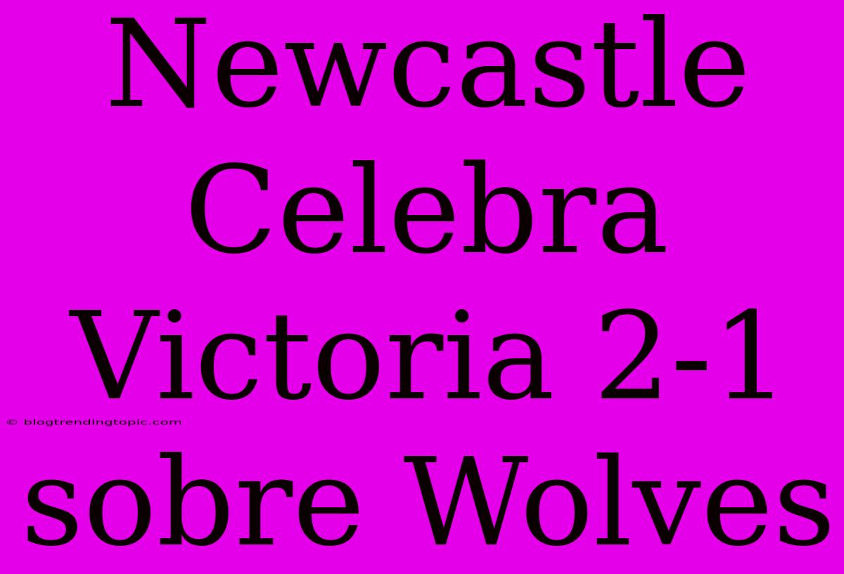 Newcastle Celebra Victoria 2-1 Sobre Wolves