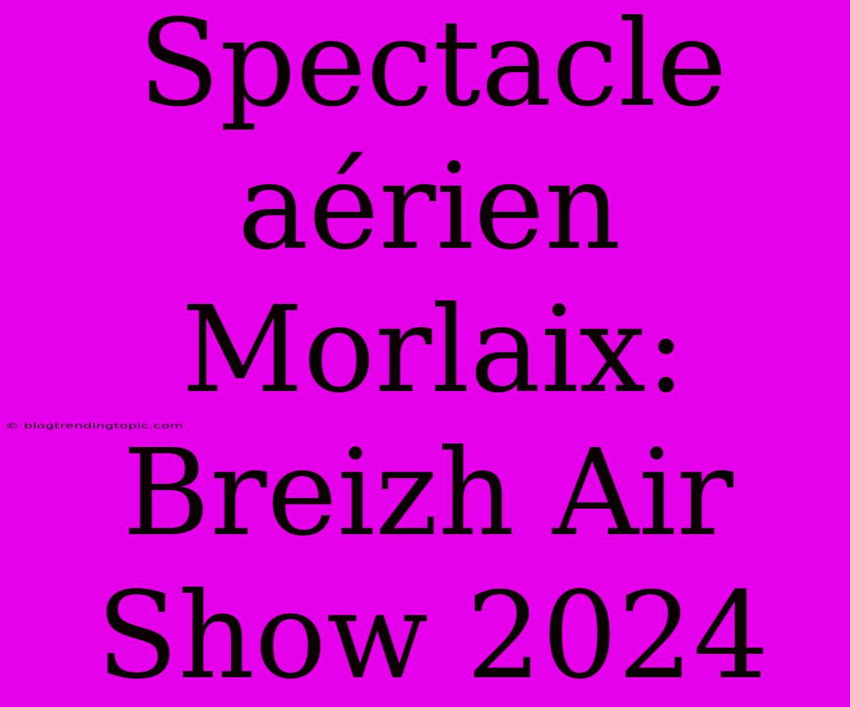 Spectacle Aérien Morlaix: Breizh Air Show 2024