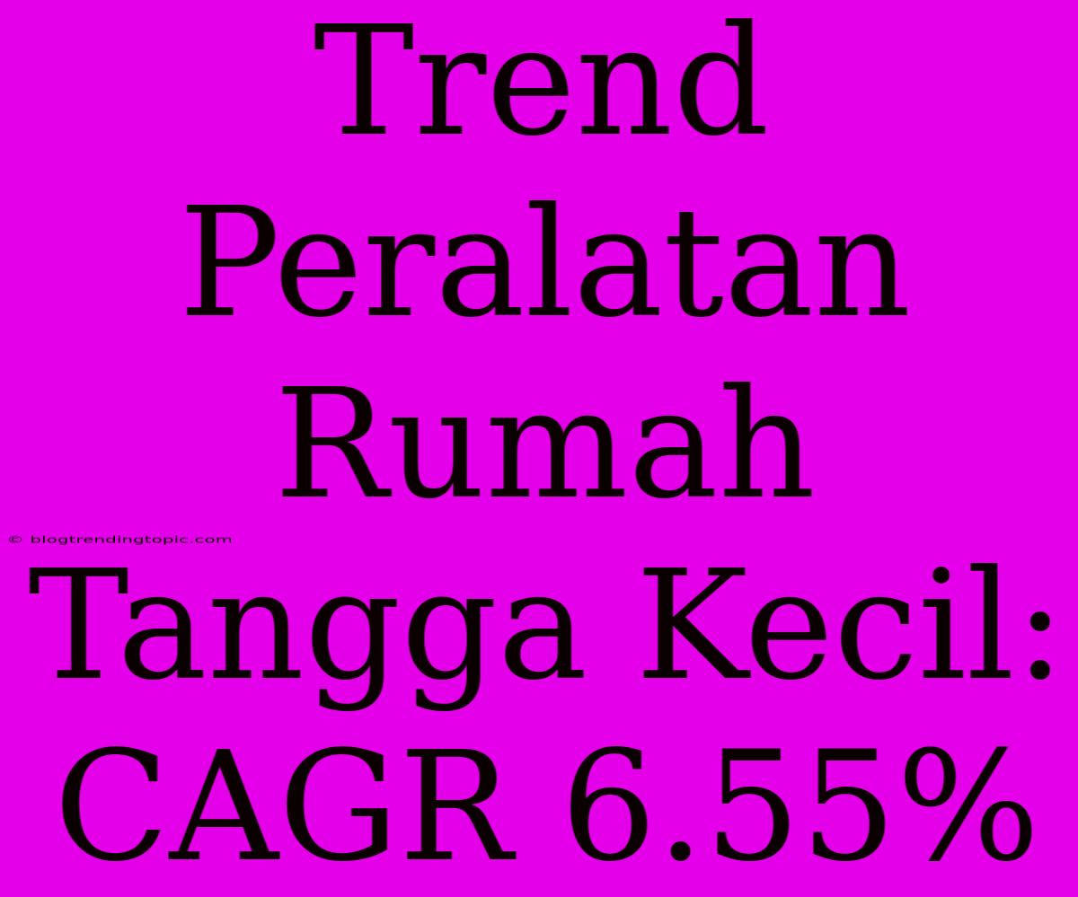 Trend Peralatan Rumah Tangga Kecil: CAGR 6.55%