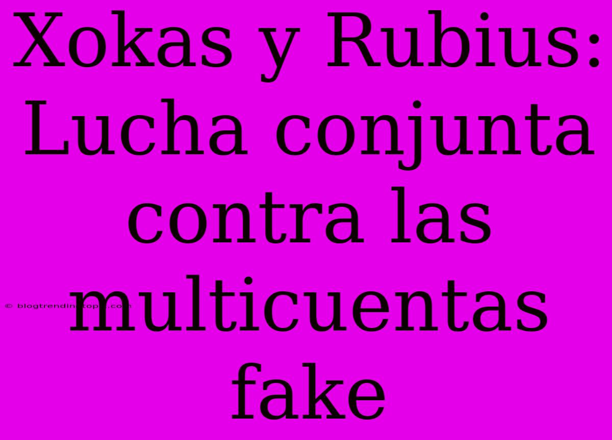 Xokas Y Rubius: Lucha Conjunta Contra Las Multicuentas Fake